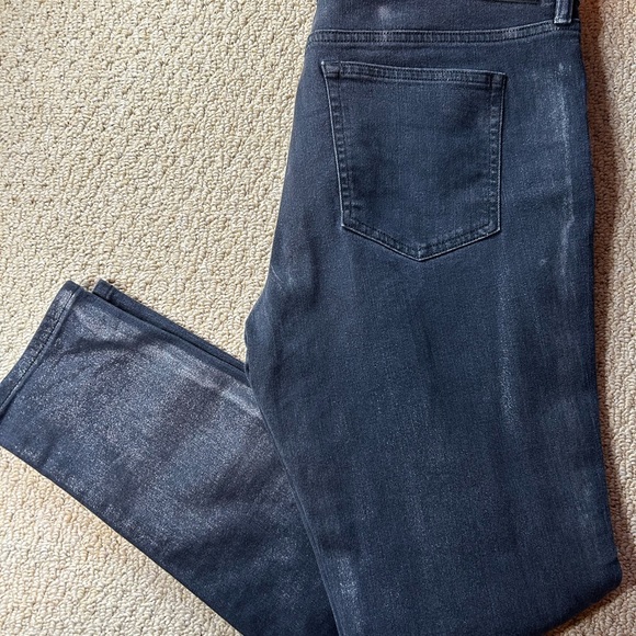 Lauren Ralph Lauren Metallic Black Classic Skinny Jeans - Picture 2 of 8